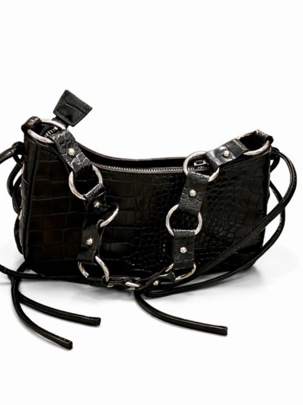 Kez Croc Shoulder Bag